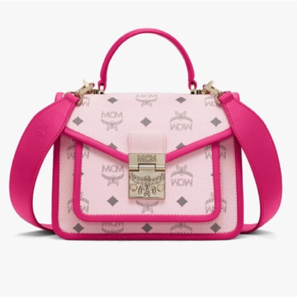 MCM Patricia Satchel in Visetos Leather Block w additional Visetos Leather Strap - Picture 5 of 6